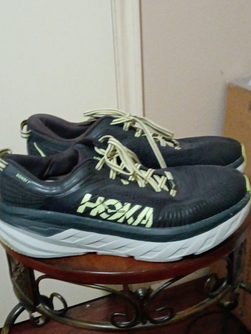 Hoka One One Bondi 7 Running Shoes Men's 11.5 Blue Graphite Athletic Shoes - Picture 1 of 14